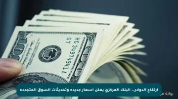 ارتفاع الدولار.. البنك المركزي يعلن أسعار جديدة وتحديثات السوق المتجددة